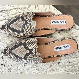 Steve Madden Snake Print Mules
